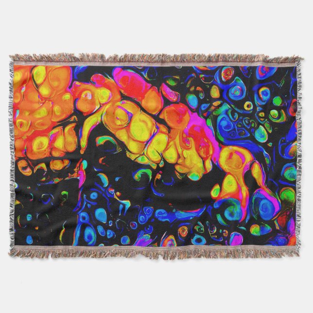 The Lonely Bird 4:  Liquid Art Style  Throw Blanket (Front)