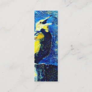 The Lonely Bird VanGogh Style Bookmark Mini Business Card