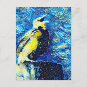 The Lonely Bird VanGogh Style Postcard
