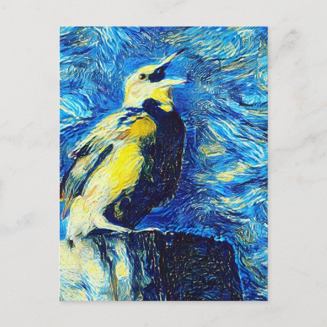 The Lonely Bird VanGogh Style  Postcard (Front)