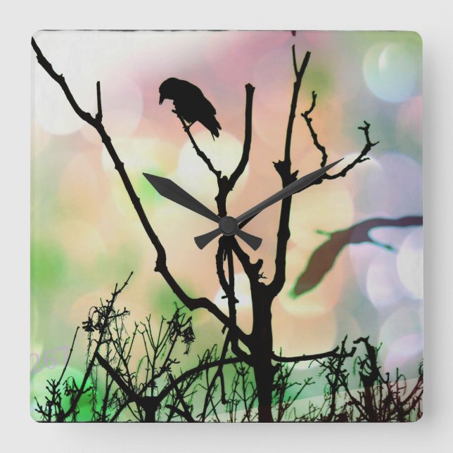 The Lonely Crow Wall Clock (Front)