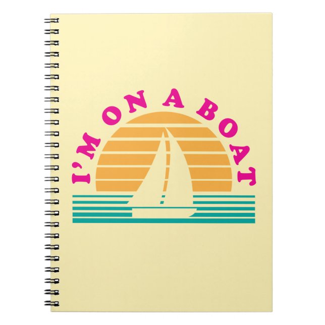 The Lonely Island On A Boat Notebook (Front)