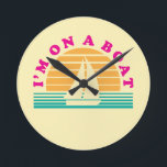 The Lonely Island On A Boat Round Clock<br><div class="desc">© Lonely Island Technologies.</div>