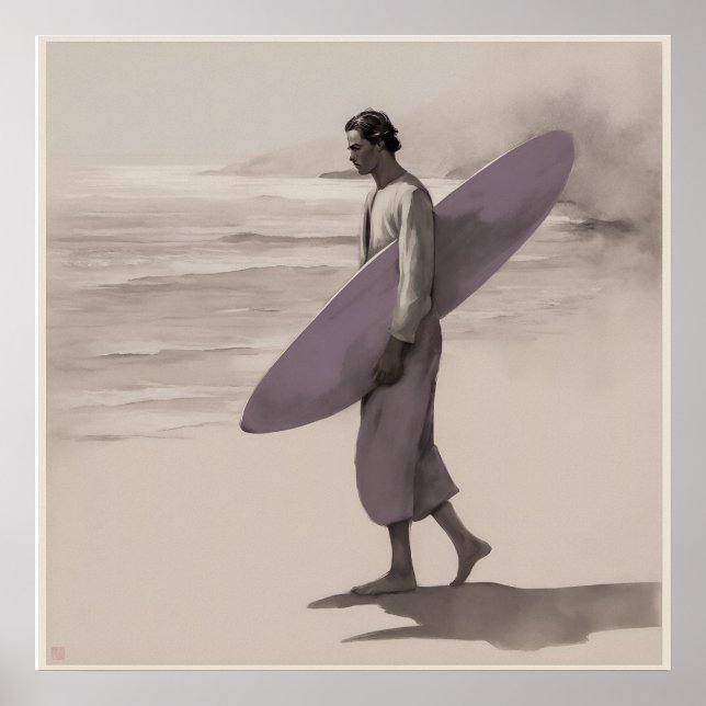 The Lonely Surfer - Art Print (Front)