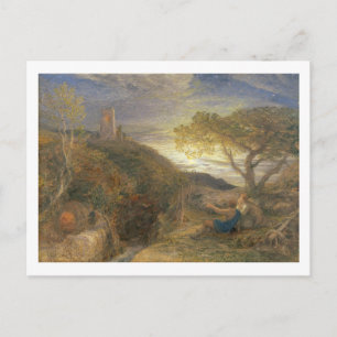 The Lonely Tower, 1868 (w/c & bodycolour and gum a Postcard