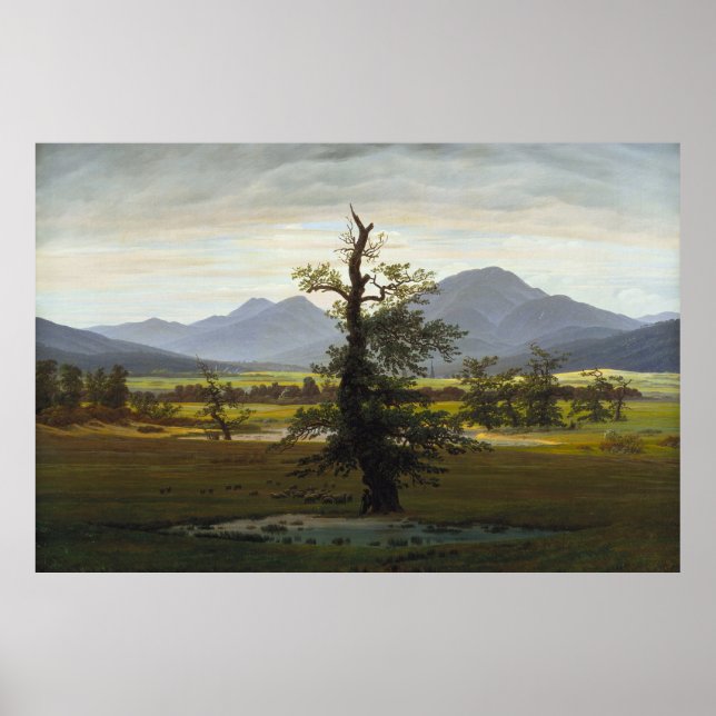 The lonely tree - Caspar David Friedrich 1822 Poster (Front)