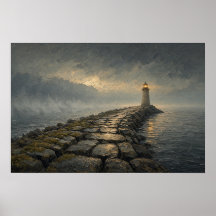 The Long Breakwater Lighthouse Painting