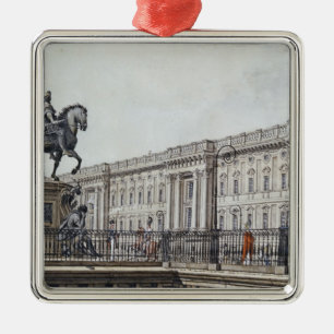 The long bridge with an aristocratic monument metal ornament