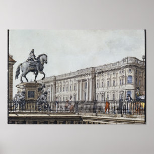 The long bridge with an aristocratic monument poster