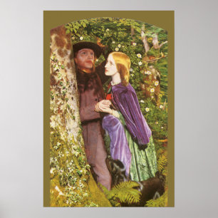 The Long Engagement by Arthur Hughes, Vintage Art Poster