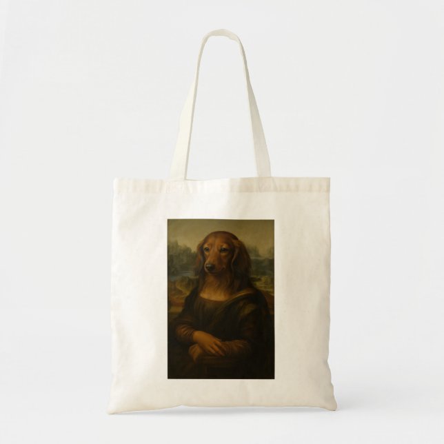 The Long-Haired Dachshund Lisa Tote Bag (Front)