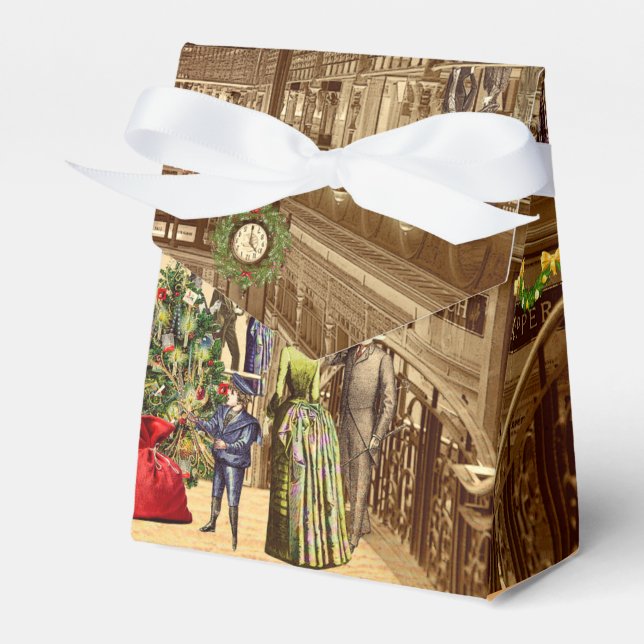 The Long List of Santa Claus Favour Box (Front Side)