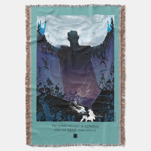The Long Night Is Coming Throw Blanket (Front Vertical)
