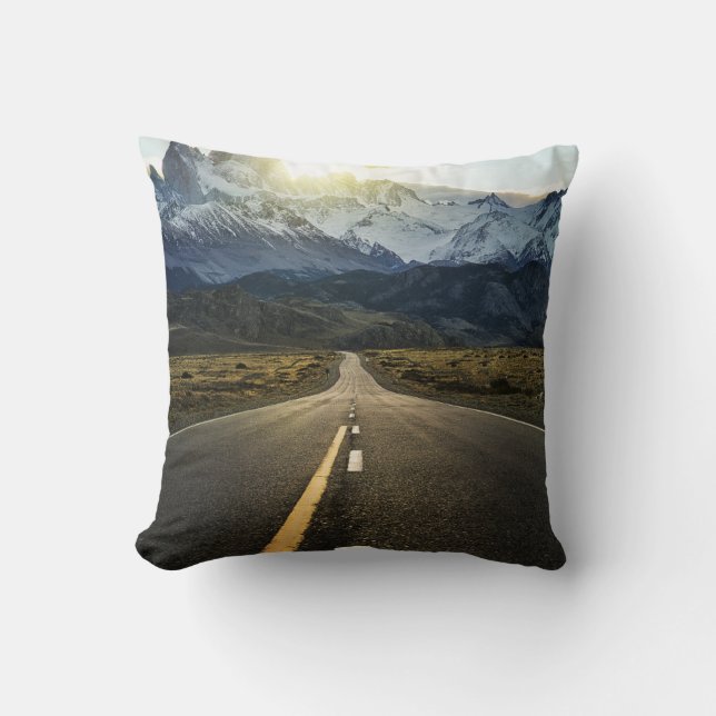The Long Road To Fitzroy Mountain - Ruta 40 Cushion (Front)