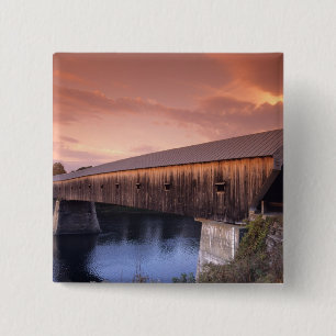 The longest covered bridge in the United States 15 Cm Square Badge