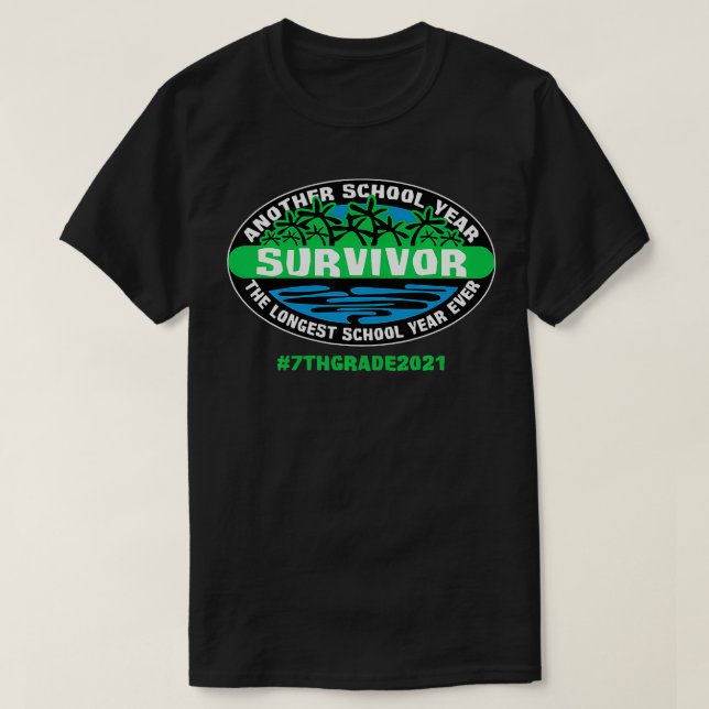 The Longest School Year Ever 7th Grade Teacher 202 T-Shirt (Design Front)