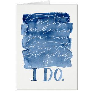 The Longest Sentence Humorous Wedding Card