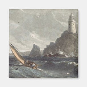 The longships lighthouse of Lands End, Cornwall, f Magnet