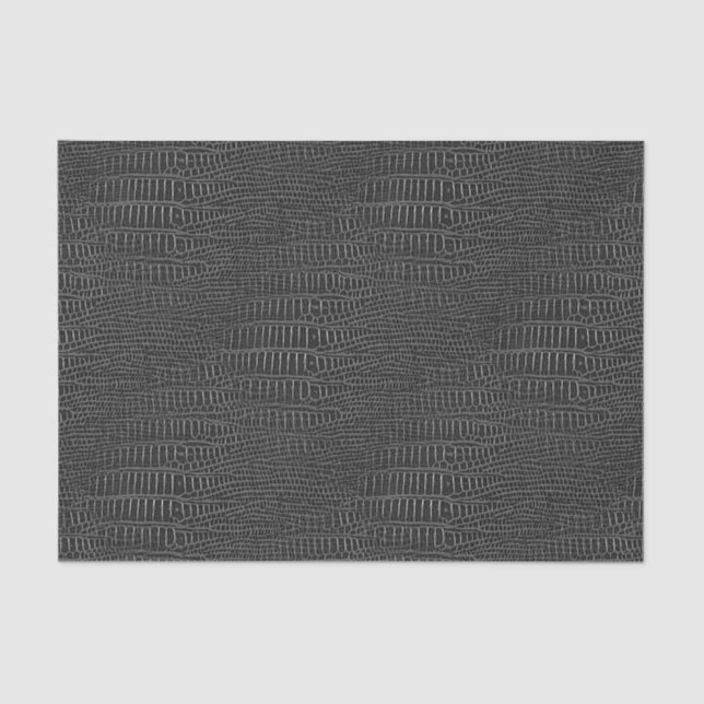 The Look of Black Realistic Alligator Skin Tissue Paper (Front)
