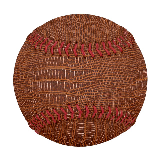 The Look of Brown Realistic Alligator Skin Baseball (Front)