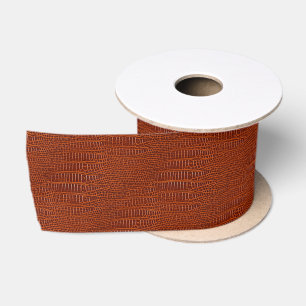 The Look of Brown Realistic Alligator Skin Satin Ribbon