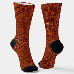 The Look of Brown Realistic Alligator Skin Socks