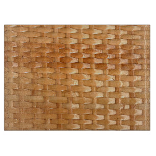 The Look of Lacquer Wicker Basketweave Texture Cutting Board