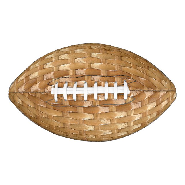 The Look of Lacquer Wicker Basketweave Texture Football (Front)