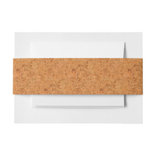 The Look of Macadamia Cork Burl Wood Grain Invitation Belly Band