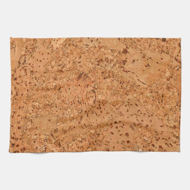 The Look of Macadamia Cork Burl Wood Grain Tea Towel (Horizontal)