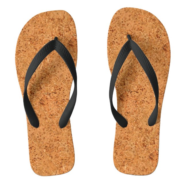 The Look of Macadamia Cork Burl Wood Grain Thongs (Footbed)