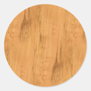 The Look of Maple Wood Grain Texture Classic Round Sticker