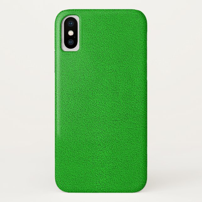 The look of Snuggly Bright Neon Green Suede Case-Mate iPhone Case (Back)