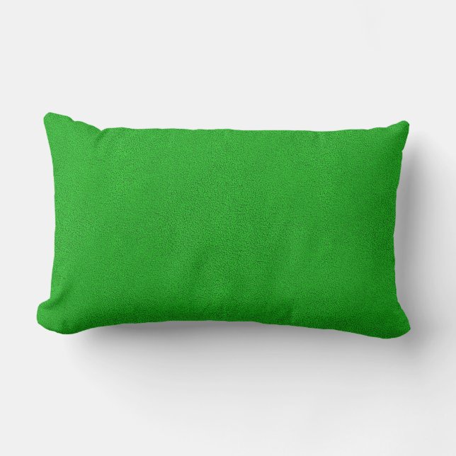 The look of Snuggly Bright Neon Green Suede Lumbar Cushion (Front)