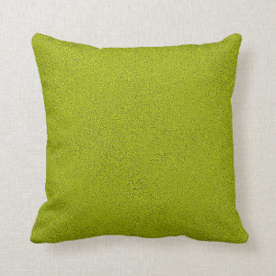 The look of Snuggly Chartreuse Green Suede Cushion