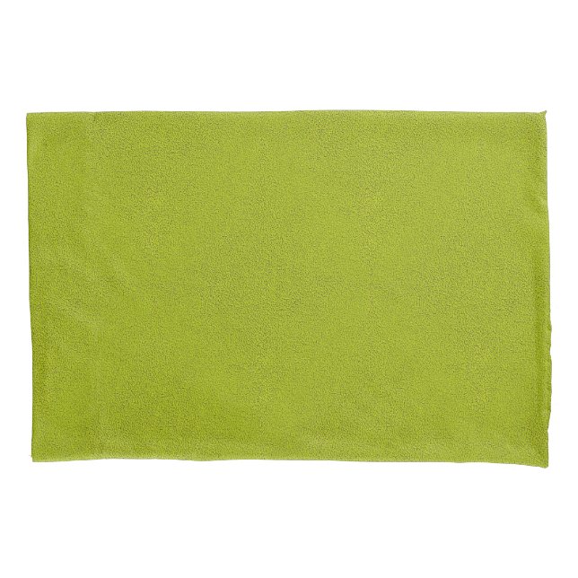 The look of Snuggly Chartreuse Green Suede Pillowcase (Front)
