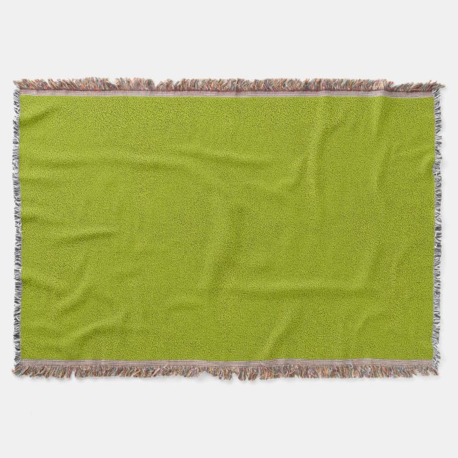 The look of Snuggly Chartreuse Green Suede Throw Blanket (Front)