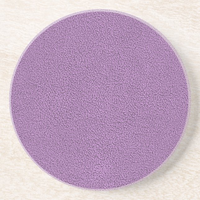 The look of Snuggly French Lilac Lavender Suede Coaster (Front)