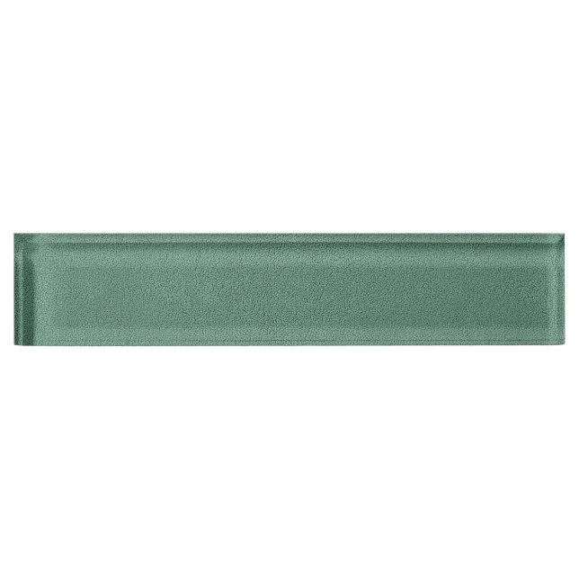 The look of Snuggly Jade Green Teal Suede Texture Nameplate (Front)