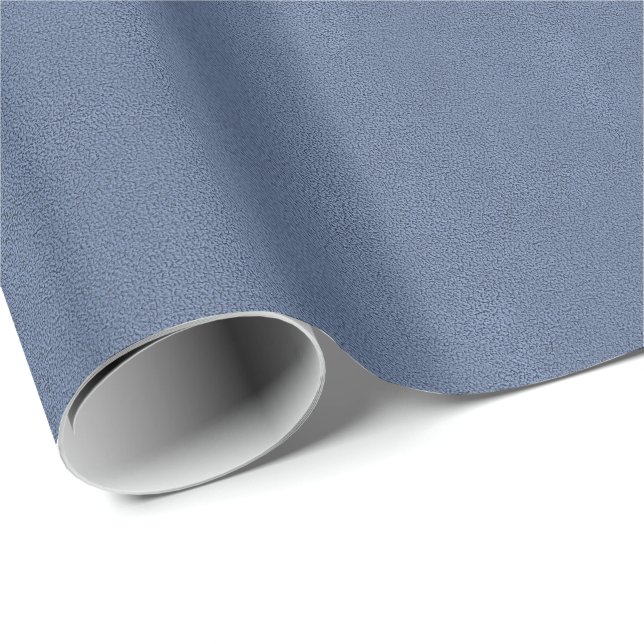 The look of Snuggly Slate Blue Suede Texture Wrapping Paper (Roll Corner)