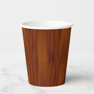 The Look of Warm Oak Wood Grain Texture Paper Cups