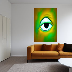 The looking eye   AI Art  Poster