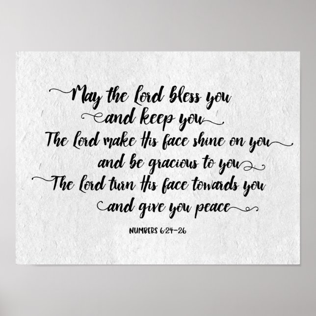 The Lord Bless you and Keep You Art Print (Front)