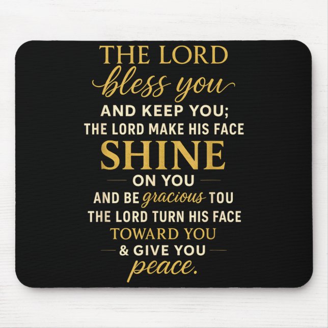 The Lord Bless You And Keep You  Mouse Pad (Front)