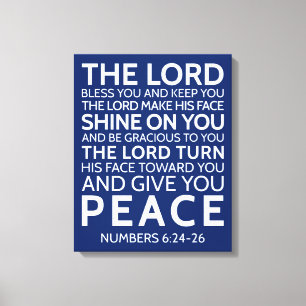 The Lord Bless You And Keep You, Numbers 6:24-26 Canvas Print