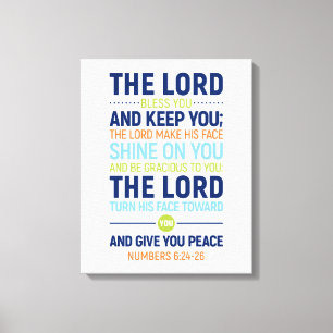 The Lord Bless You And Keep You, Numbers 6:24-26 Canvas Print