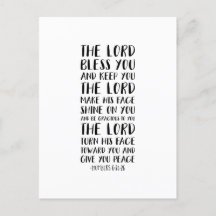 The Lord Bless You And Keep You, Numbers 6:24-26