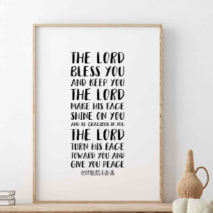 The Lord Bless You And Keep You, Numbers 6:24-26 Poster