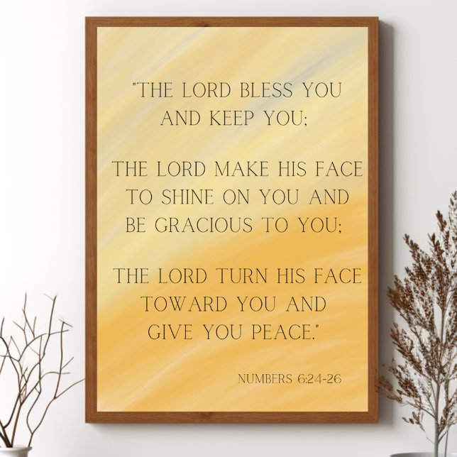 The Lord Bless You Bible Quote Poster  (The Lord Bless You Bible Quote Poster
)