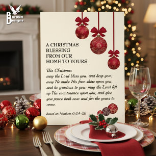 THE LORD BLESS YOU Christian Christmas Blessing Acrylic Sign